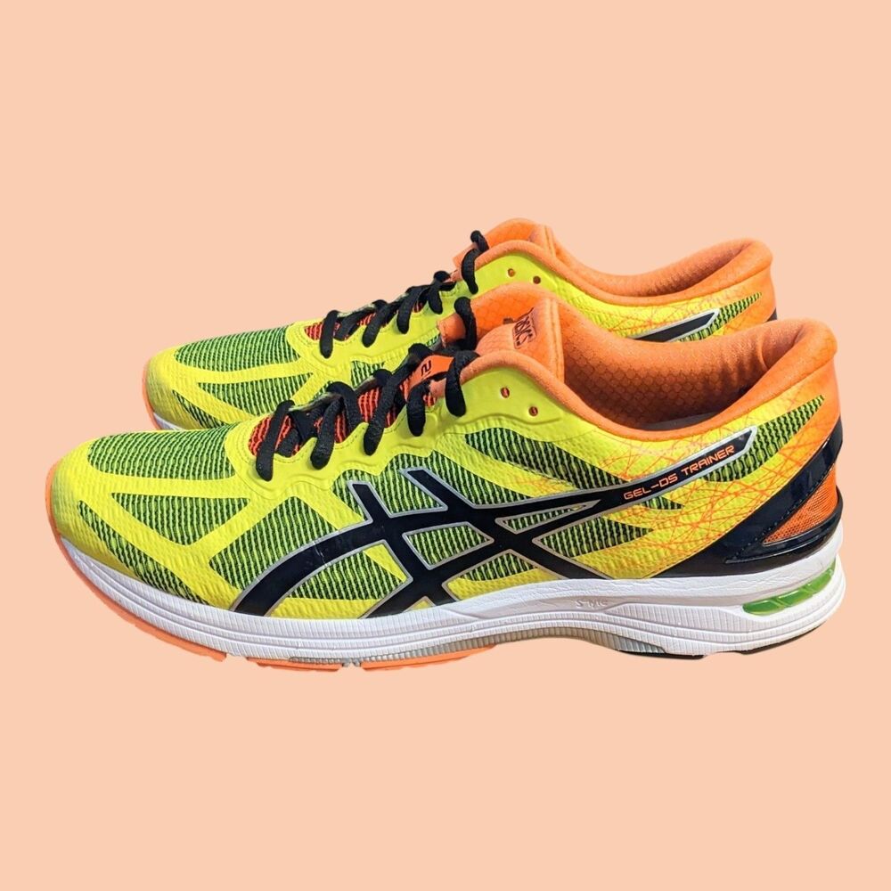 Asics Men's 9.5 GEL-DS Trainer 21 Performance Running Shoes Yellow Orange T624N